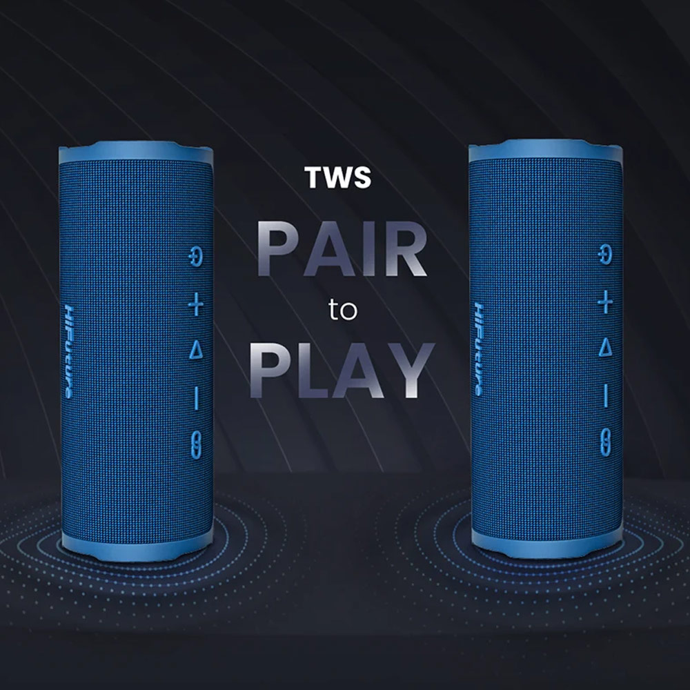 Picture of HiFuture Ripple Wireless Portable Bluetooth Outdoor Speaker with IPX7 Waterproof 30W Deep Bass 12 Hours Playtime - Blue