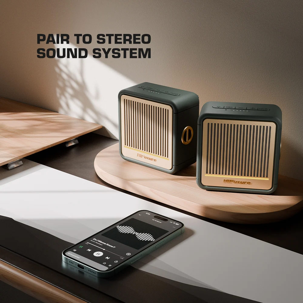 Picture of HiFuture Passion S 10W Portable Bluetooth Wireless Speaker with RGB Light - Dark Green