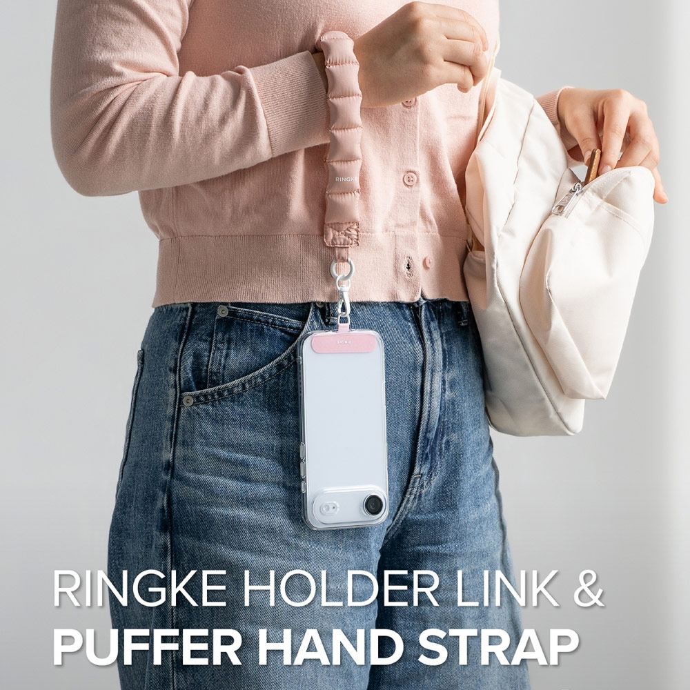 Picture of Ringke Eye Catching Holder Link & Puffer Hand Strap for Phone case (Matcha Green)
