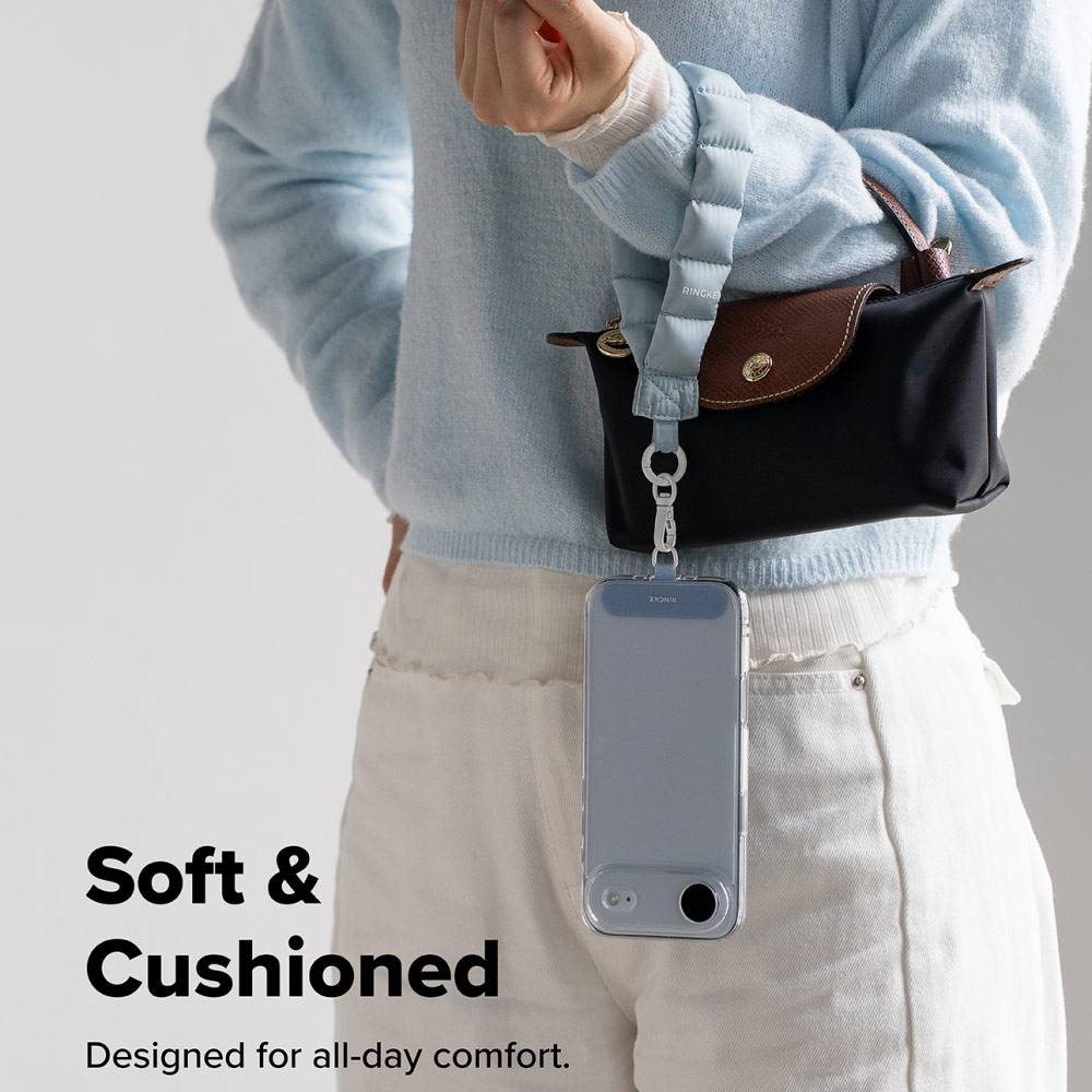 Picture of Ringke Eye Catching Holder Link & Puffer Hand Strap for Phone case (Matcha Green)