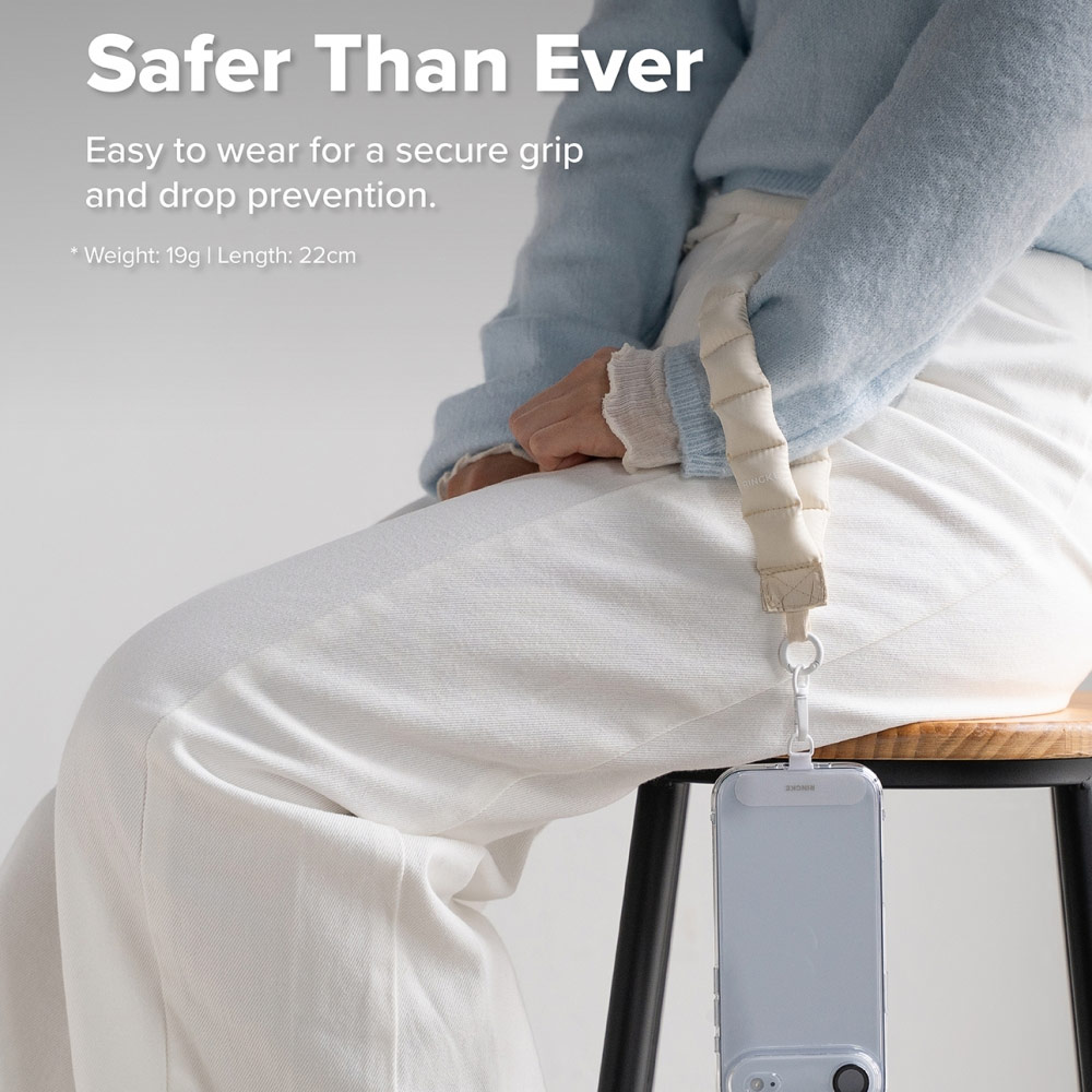 Picture of Ringke Eye Catching Holder Link & Puffer Hand Strap for Phone case (Matcha Green)