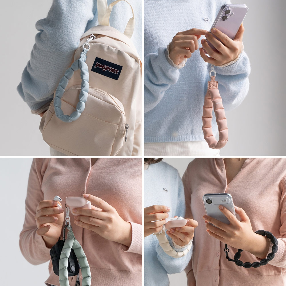 Picture of Ringke Eye Catching Holder Link & Puffer Hand Strap for Phone case (Matcha Green)