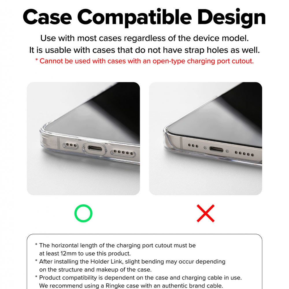 Picture of Ringke Eye Catching Holder Link & Puffer Hand Strap for Phone case (Matcha Green)