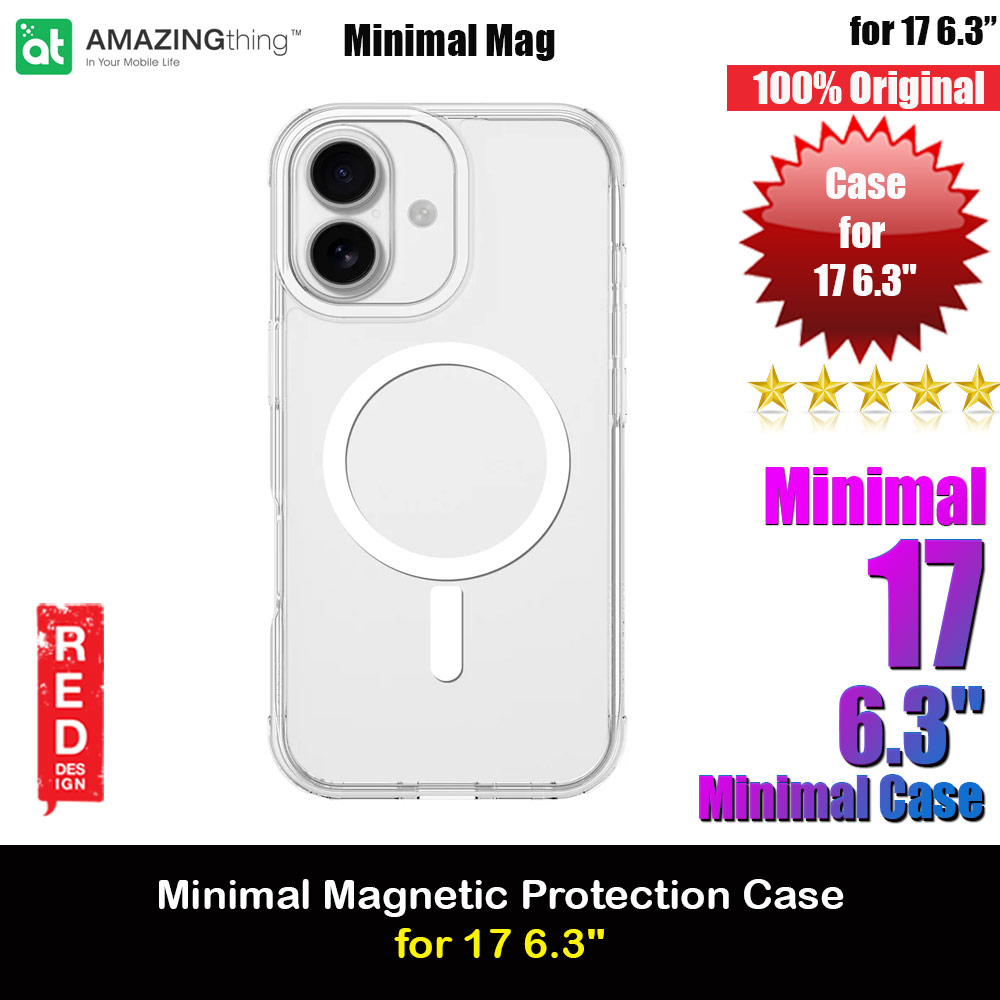 Picture of Apple iPhone 17 6.3 Case | Amazingthing Minimal Magnetic Slim Protection Case for iPhone 17 6.3 (Clear)