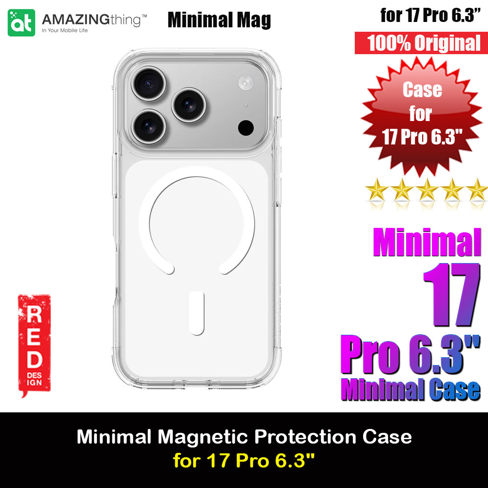 Picture of Apple iPhone 17 Pro 6.3 Case | Amazingthing Minimal Magnetic Slim Protection Case for iPhone 17 Pro 6.3 (Clear)