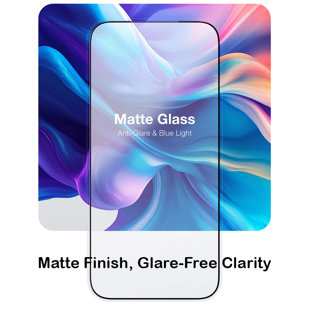 Picture of Apple iPhone 17 Pro 6.3  | Amazingthing Radix Matte Anti Glare Full Glass 3D Frame Tempered Glass for iPhone 17 Pro 6.3 (Matte)