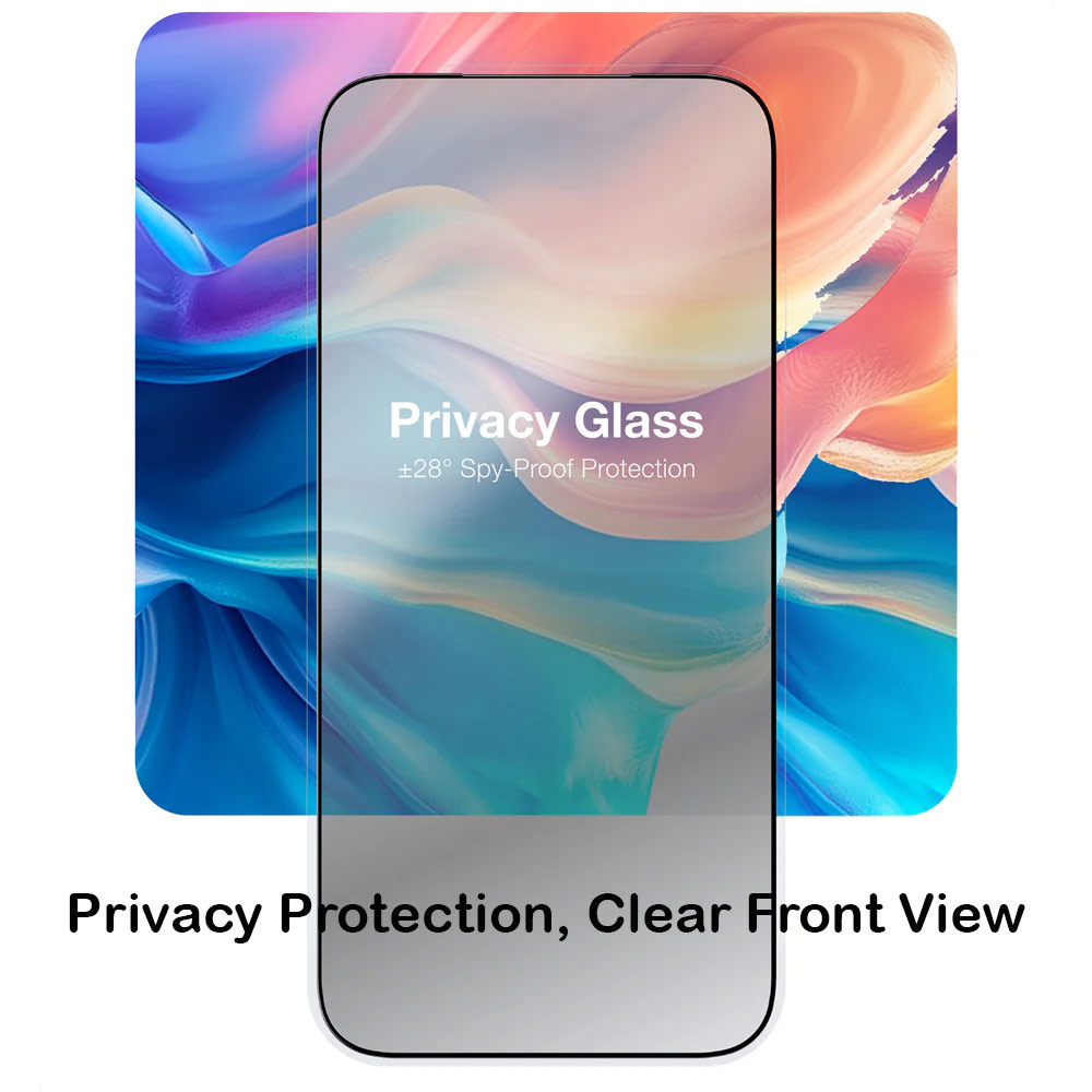 Picture of Apple iPhone 17 6.3  | Amazingthing Radix Privacy Anti View Full Glass 3D Frame Tempered Glass for iPhone 17 6.3 (Privacy)