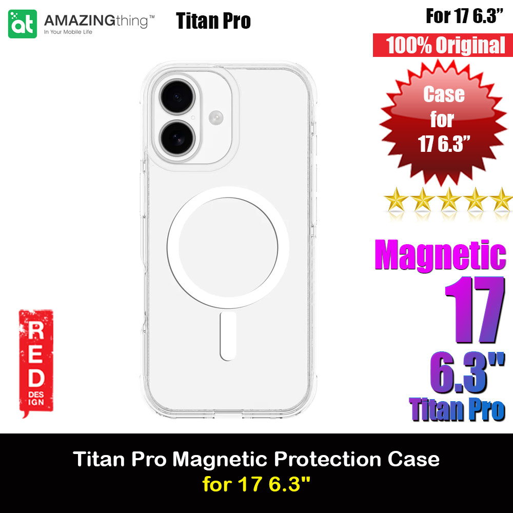 Picture of Apple iPhone 17 6.3 Case | Amazingthing Titan Pro Magnetic Drop Protection Case for iPhone 17 6.3 (Clear)