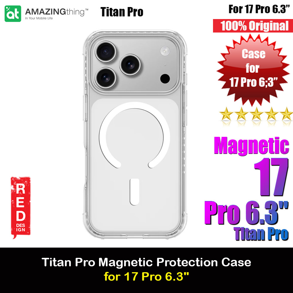 Picture of Apple iPhone 17 Pro 6.3 Case | Amazingthing Titan Pro Magnetic Drop Protection Case for iPhone 17 Pro 6.3 (Clear)