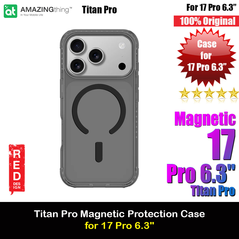 Picture of Apple iPhone 17 Pro 6.3 Case | Amazingthing Titan Pro Magnetic Drop Protection Case for iPhone 17 Pro 6.3 (Black)
