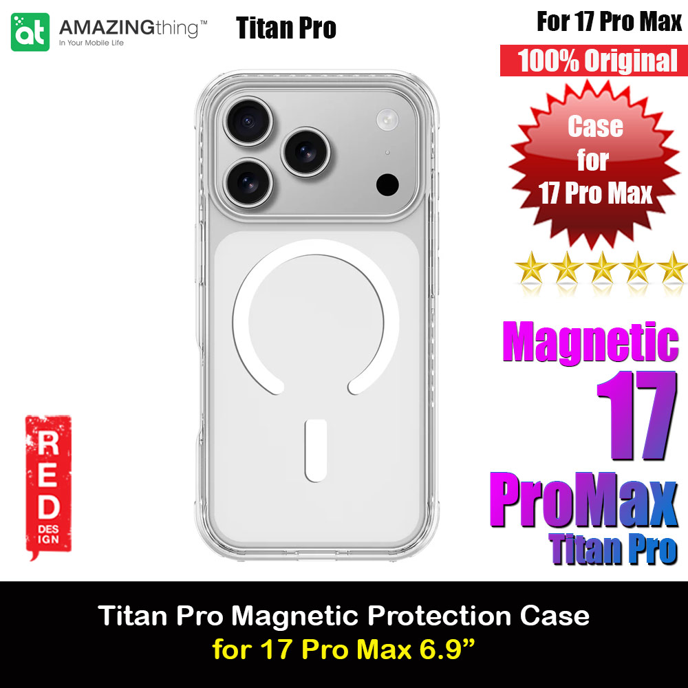 Picture of Apple iPhone 17 Pro Max 6.9 Case | Amazingthing Titan Pro Magnetic Drop Protection Case for iPhone 17 Pro Max 6.9 (Clear)