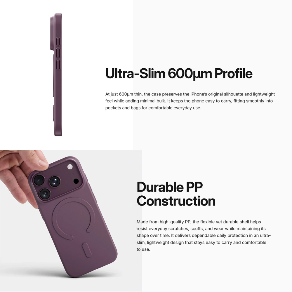 Picture of Apple iPhone 18 Pro Max Case | Amazingthing MINIMAL Air Slim Magnetic Charging Case for iPhone 18 Pro Max 6.9 - Black