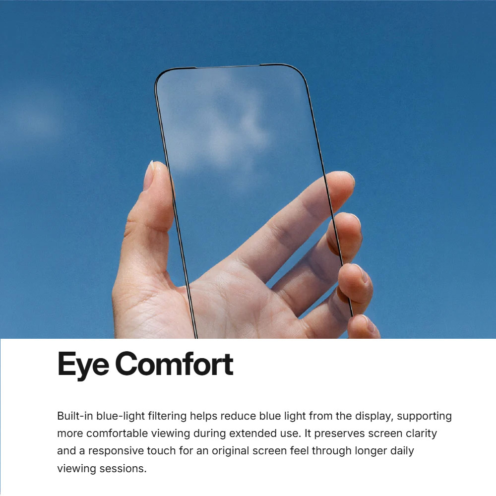 Picture of Apple iPhone 18 Pro Max Screen Protector | Amazingthing RADIX Liquid Anti Blue Light Full Tempered Glass 3D Frame Screen Protector for iPhone 18 Pro - Anti Blue Light