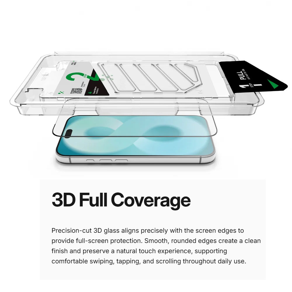Picture of Apple iPhone 18 Pro Screen Protector | Amazingthing RADIX Vision Clear Full Tempered Glass 3D Frame Screen Protector for iPhone 18 Pro - Clear