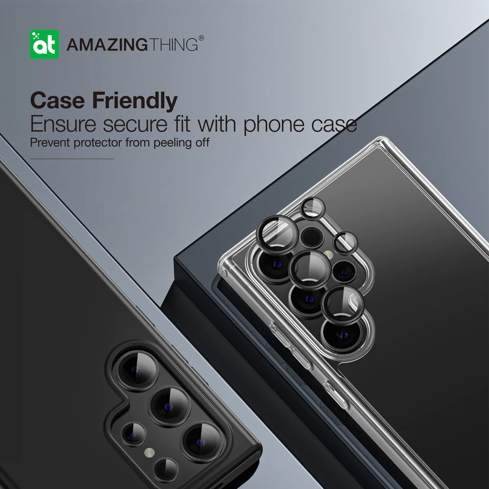 Picture of Samsung Galaxy S24 Ultra | AMAZINGThinng AR Lens Frame Tempered Glass Protector for Galaxy S24 Ultra 6.7 (Black)
