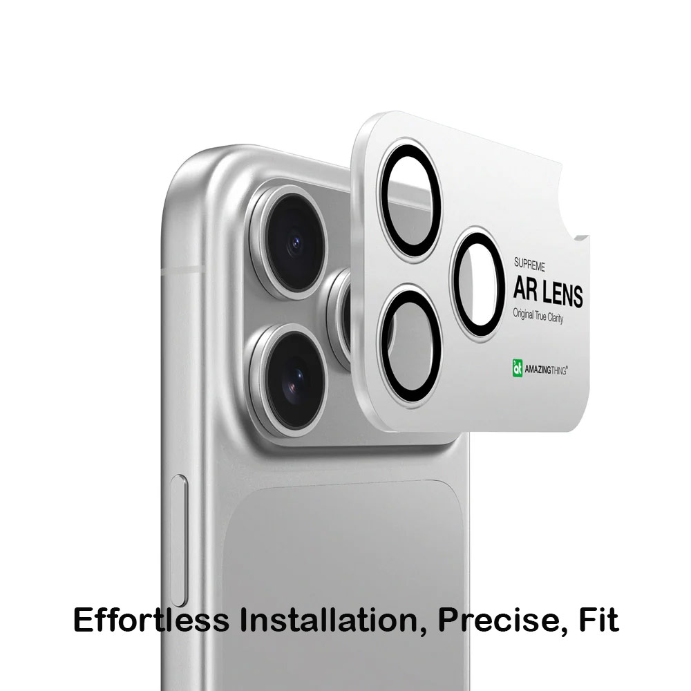 Picture of Apple iPhone 17 Pro 6.3  | Amazingthing Supreme AR Lens Glass Aluminum Tempered Glass Lens Protector for iPhone 17 Pro 6.3 iPhone 17 Pro Max 6.9 (3PCS Rainbow)