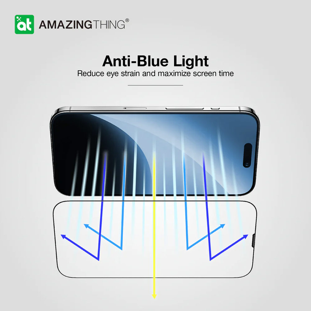 Picture of Apple iPhone 15 Plus 6.7  | Amazingthing Radix Fully Covered Tempered Glass for iPhone 15 Plus 6.7 (Anti Blue Light)