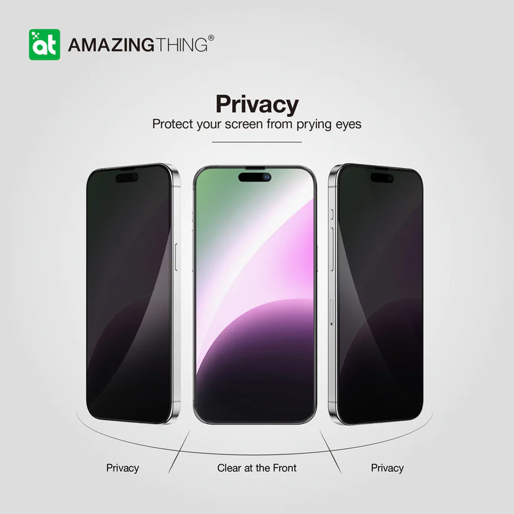 Picture of Apple iPhone 15 Plus 6.7  | Amazingthing Radix Privacy Fully Covered Tempered Glass for iPhone 15 Plus 6.7 (Anti View)