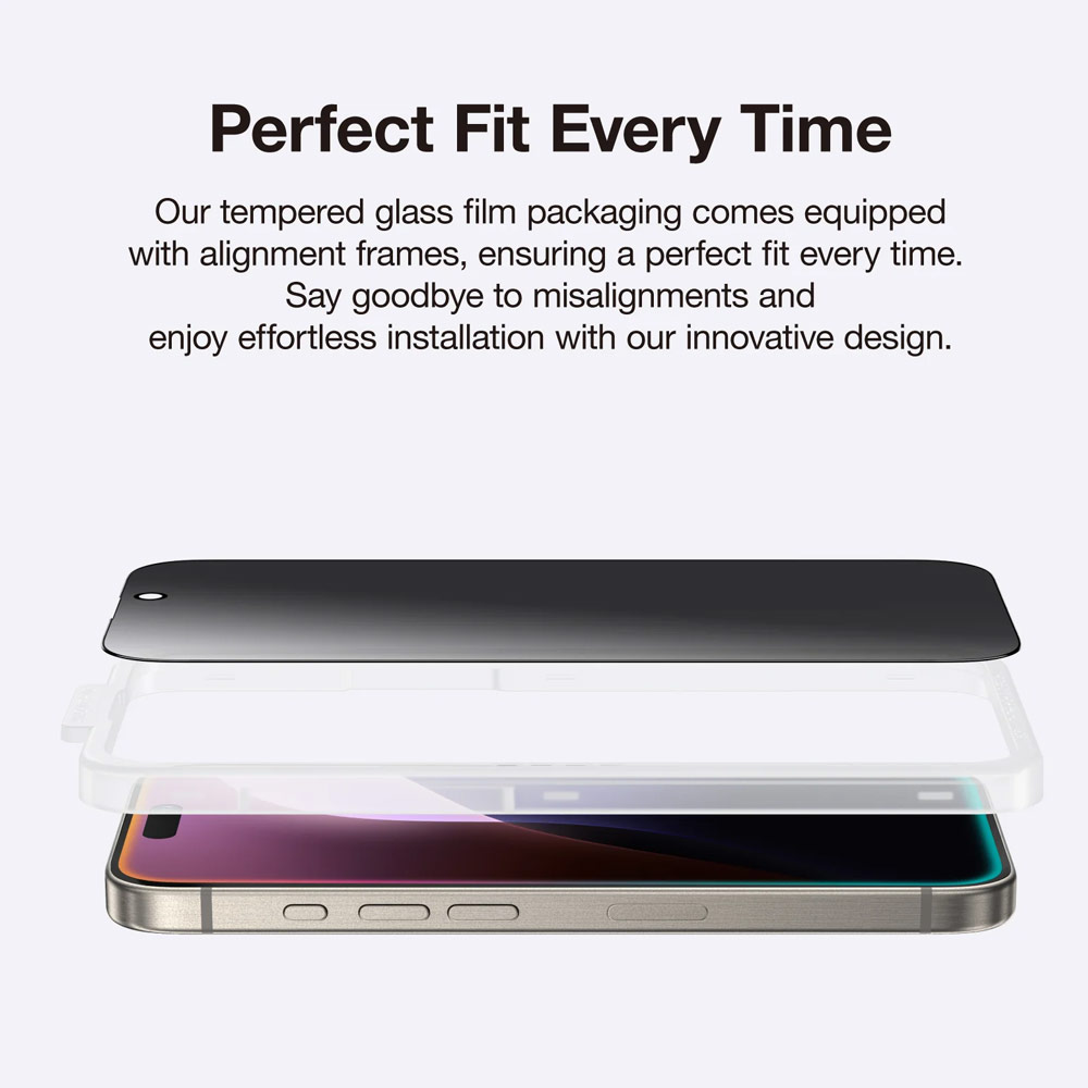 Picture of Apple iPhone 16 Pro Max 6.9  | Amazingthing Radix Supreme Privacy Fully Covered Tempered Glass for iPhone 16 Pro Max 6.9 (Privacy)