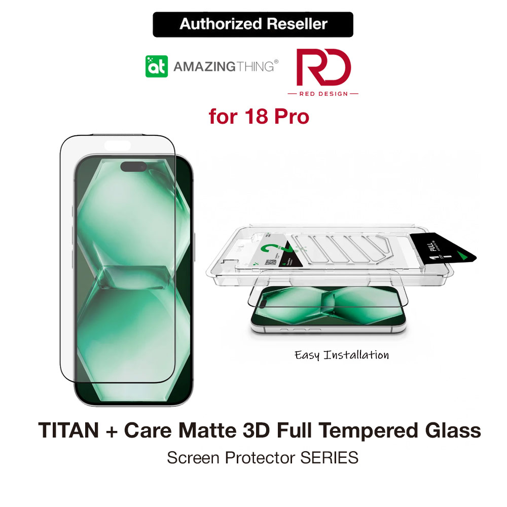 Picture of Amazingthing Titan Care Matte 3D Frame Full Tempered Glass Screen Protector with Dust Filter for iPhone 18 Pro - Matte Apple iPhone 18 Pro- Apple iPhone 18 Pro Cases, Apple iPhone 18 Pro Covers, iPad Cases and a wide selection of Apple iPhone 18 Pro Accessories in Malaysia, Sabah, Sarawak and Singapore 