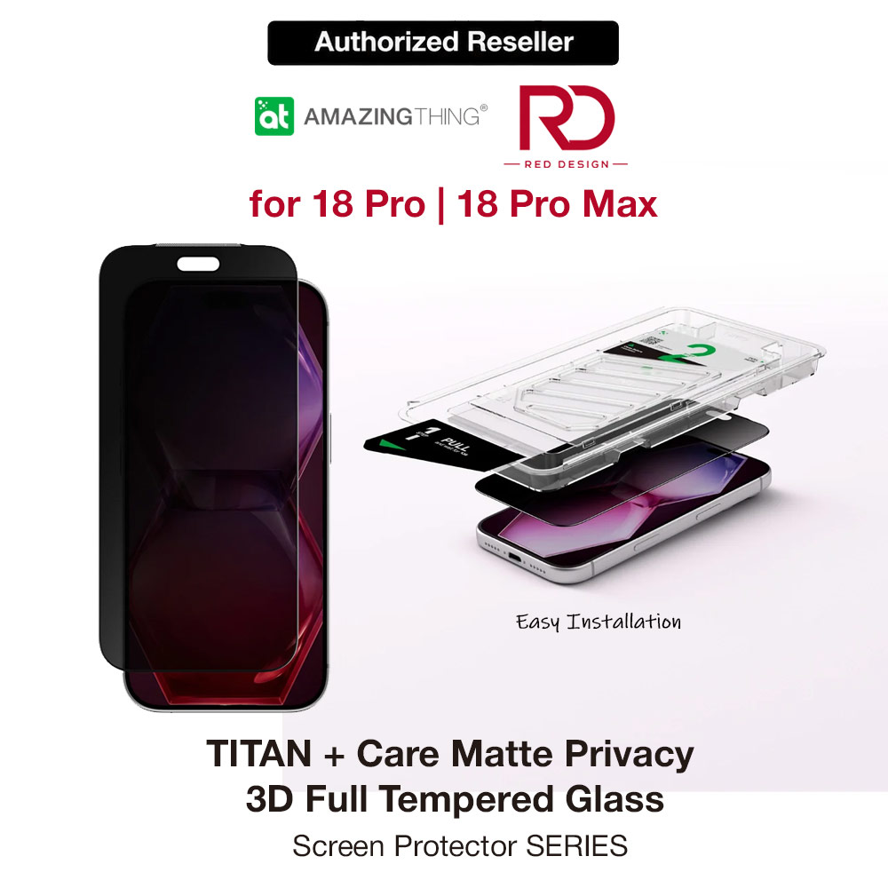 Picture of Amazingthing Titan Care Matte Privacy 3D Frame Full Tempered Glass Screen Protector with Dust Filter for iPhone 18 Pro Max 6.9 - Matte Privacy Apple iPhone 18 Pro Max- Apple iPhone 18 Pro Max Cases, Apple iPhone 18 Pro Max Covers, iPad Cases and a wide selection of Apple iPhone 18 Pro Max Accessories in Malaysia, Sabah, Sarawak and Singapore 