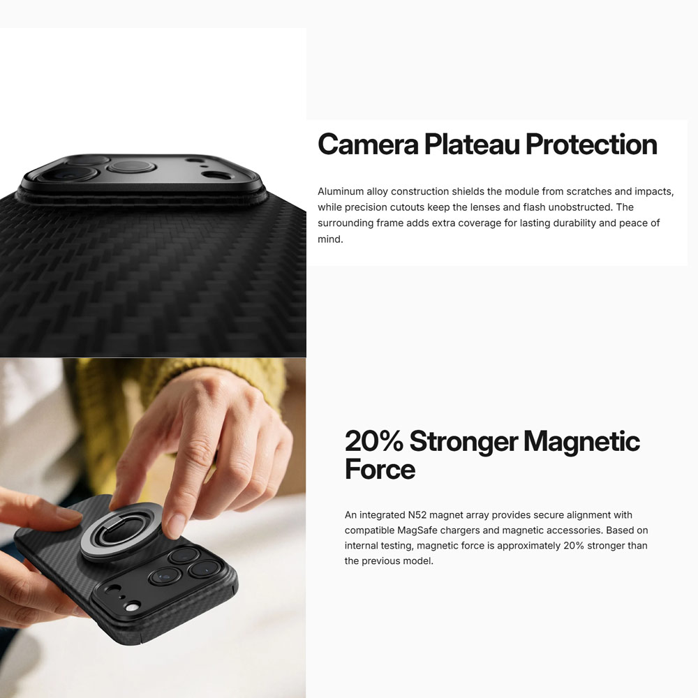 Picture of Apple iPhone 18 Pro Case | Amazingthing TITAN Max 1500D Aramid Fiber Case for iPhone 18 Pro - Black
