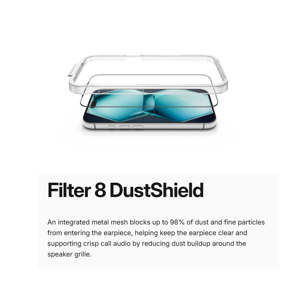 Picture of Apple iPhone 18 Pro Screen Protector | Amazingthing TITAN Vision 30 3D Pro Frame Full Tempered Glass Screen Protector with Dust Filter for for iPhone 18 Pro - Clear