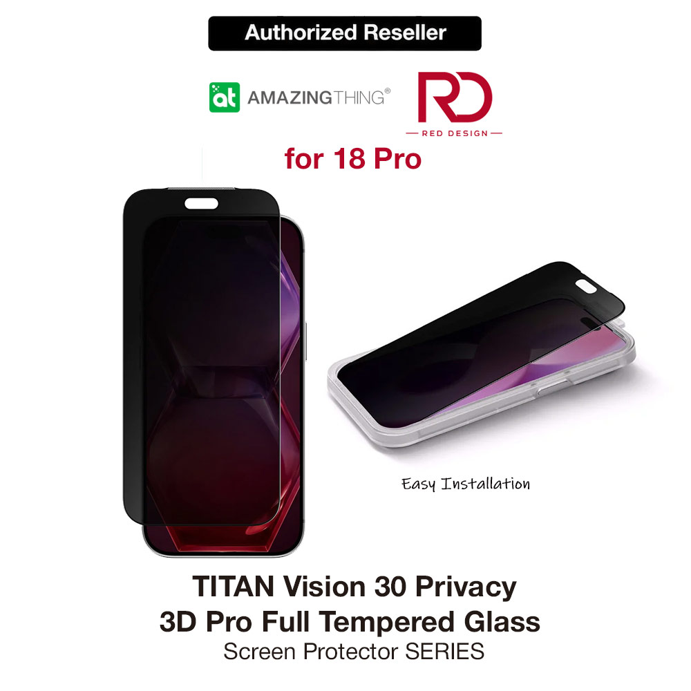 Picture of Amazingthing TITAN Vision 30 Privacy 3D Pro Frame Full Tempered Glass Screen Protector with Dust Filter for for iPhone 18 Pro - Privacy Apple iPhone 18 Pro- Apple iPhone 18 Pro Cases, Apple iPhone 18 Pro Covers, iPad Cases and a wide selection of Apple iPhone 18 Pro Accessories in Malaysia, Sabah, Sarawak and Singapore 