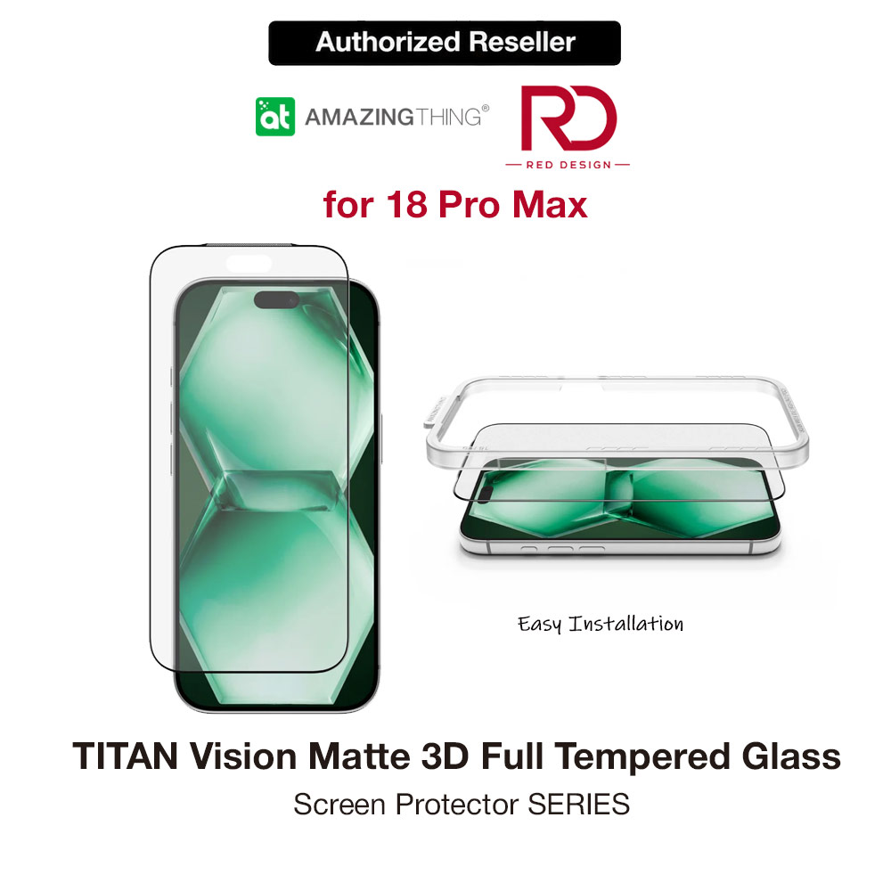 Picture of Amazingthing Titan Vision Matte 3D Frame Full Tempered Glass Screen Protector with Dust Filter for iPhone 18 Pro Max 6.9 - Matte Apple iPhone 18 Pro Max- Apple iPhone 18 Pro Max Cases, Apple iPhone 18 Pro Max Covers, iPad Cases and a wide selection of Apple iPhone 18 Pro Max Accessories in Malaysia, Sabah, Sarawak and Singapore 