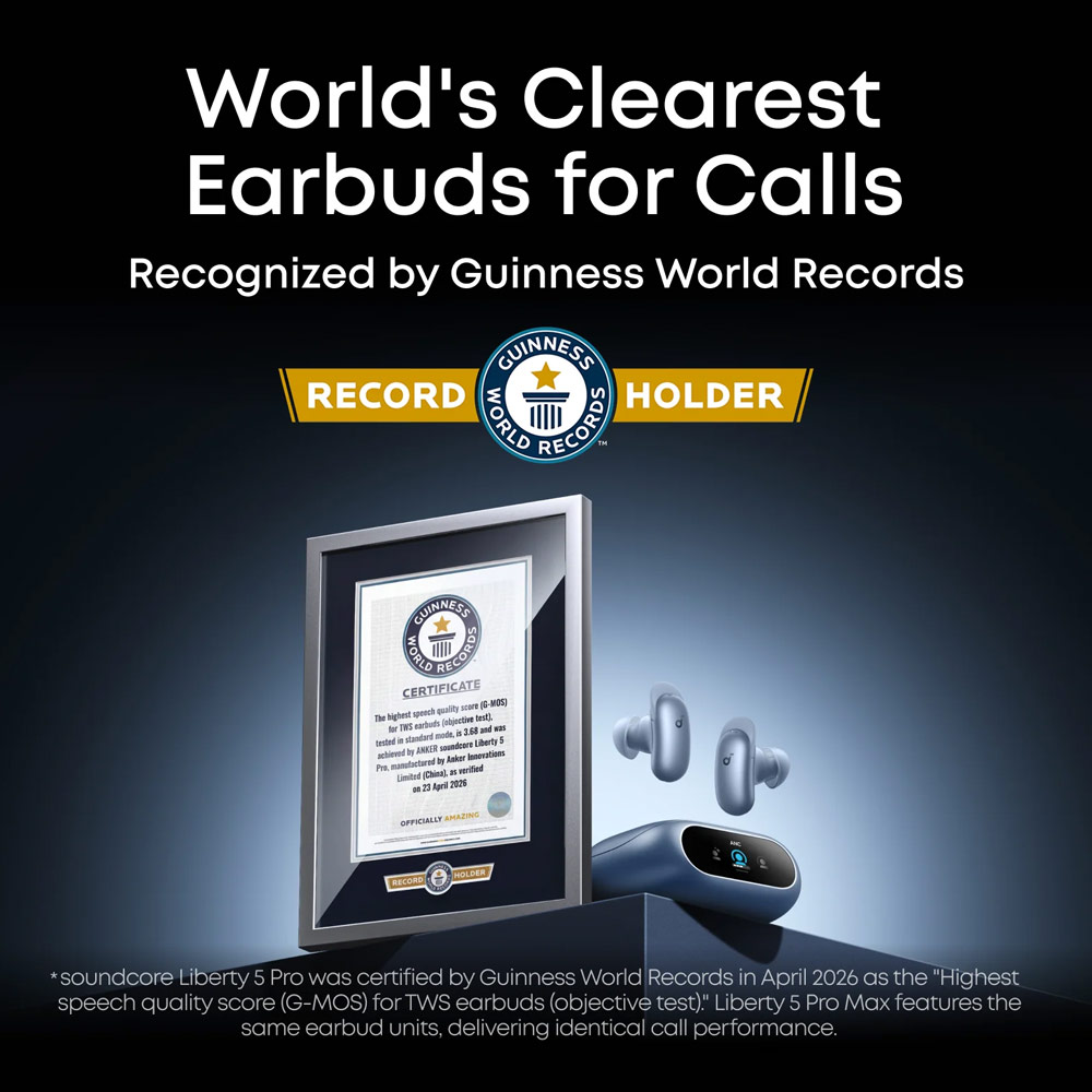 Picture of Soundcore by Anker Liberty 5 Pro ANC Wireless Earbuds Guinness World Records Clearest Clear Calls Adaptive Noise Cancelling LDAC Hi-Res Audio TWS Earbuds (Pearl Blue)