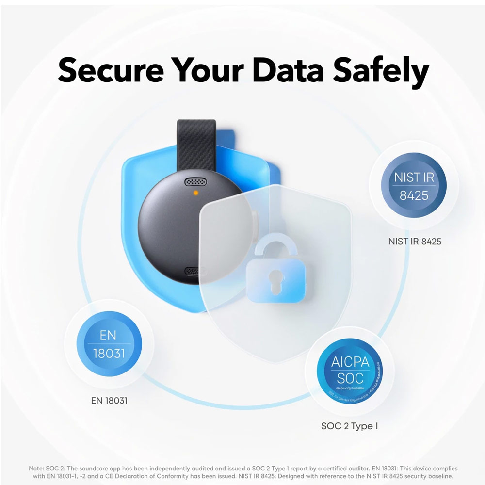 Picture of Soundcore by Anker Work Portable AI Voice Recorder with AI Transcription & Summarization Cross-Meeting Summary MFi Certified (White)