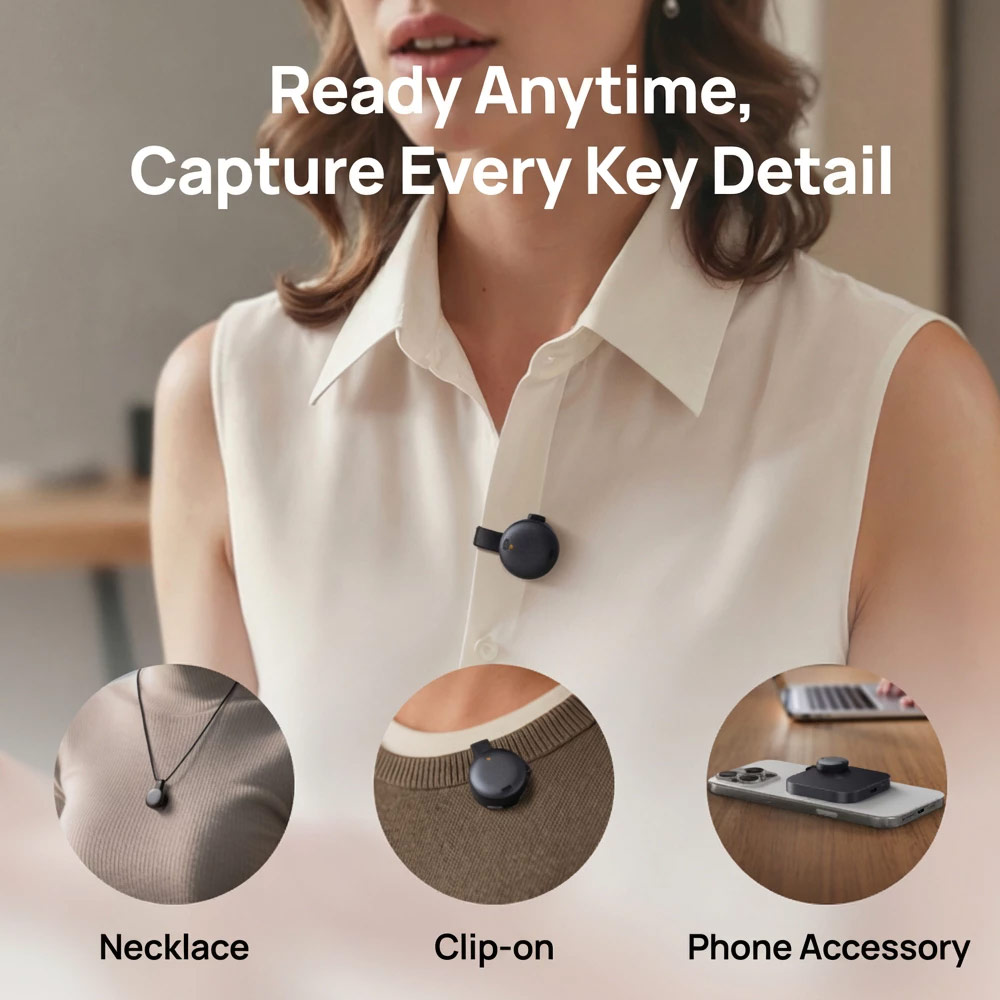 Picture of Soundcore by Anker Work Portable AI Voice Recorder with AI Transcription & Summarization Cross-Meeting Summary MFi Certified (White)