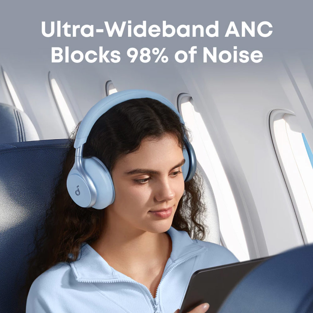 Picture of Soundcore by Anker Space One Headphones Hi-Res Sound Hybrid Active Noise Cancelling Headsets ANC TWS-A3035 (Cream)