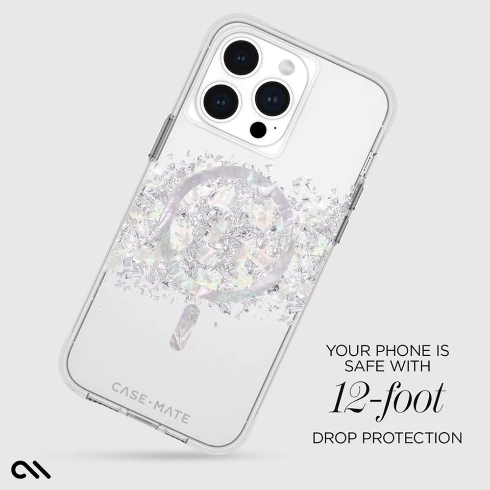 Picture of Apple iPhone 15 Pro 6.1 | Case Mate Case-Mate Stylish Design Karat Drop Protection Case with Magsafe Magnetic Charging for iPhone 15 Pro 6.1 (Touch of Pearl)