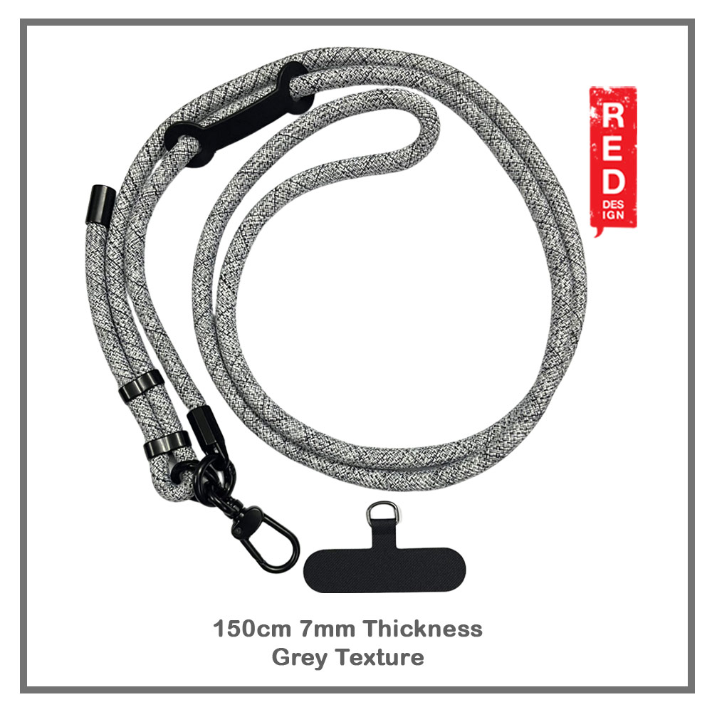 Picture of Red Design Selected Shoulder Lanyard Strap Crossbody Nylon Strap 150cm (Grey Texture)