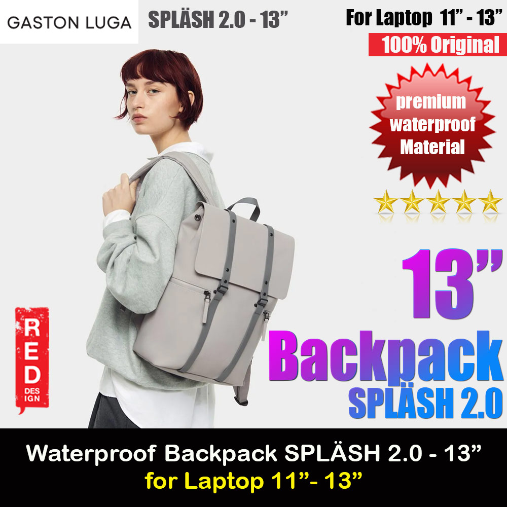 Picture of Gaston Luga SPLÄSH 2.0 13" Premium Waterproof Eco Material Backpack (Taupe) Red Design- Red Design Cases, Red Design Covers, iPad Cases and a wide selection of Red Design Accessories in Malaysia, Sabah, Sarawak and Singapore 