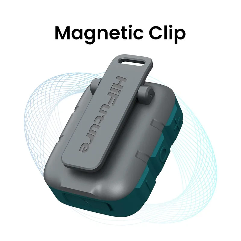 Picture of HiFuture Pocket S Mini Bluetooth Speaker Portable Wearable Clip Speaker IPX7 Waterproof Lightweight Travel Speaker - Blue