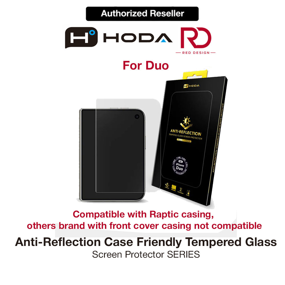 Hoda Case Friendly Tempered Glass Screen Protector for iPhone Duo - Front Anti Reflection
