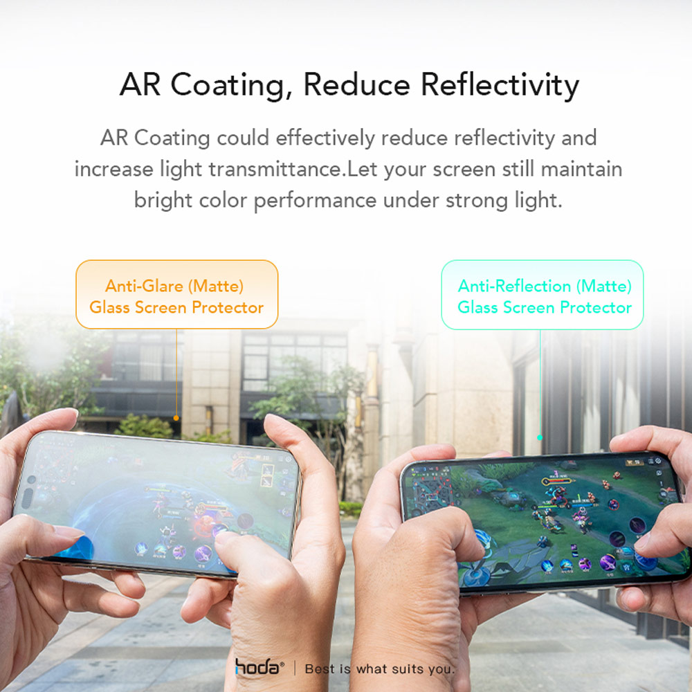 Picture of Apple iPhone 18 Pro Screen Protector | Hoda Anti Reflection Matte Full Coverage Tempered Glass Screen Protector for iPhone 18 Pro Dust Free Helper Lite Included - Matte