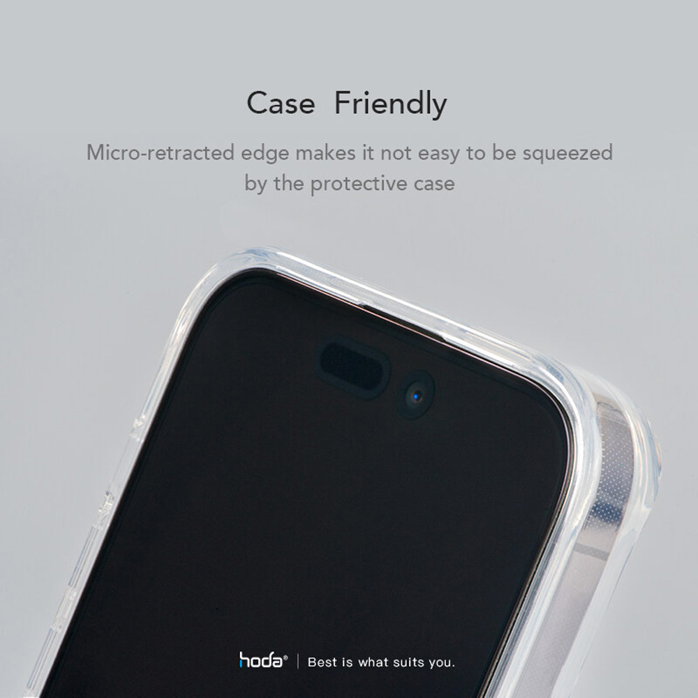 Picture of Apple iPhone 14 Pro Max 6.7 Screen Protector | Hoda 0.33mm 2.5D Full Coverage Tempered Glass Screen Protector for Apple iPhone 14 Pro Max 6.7 (Clear Black)