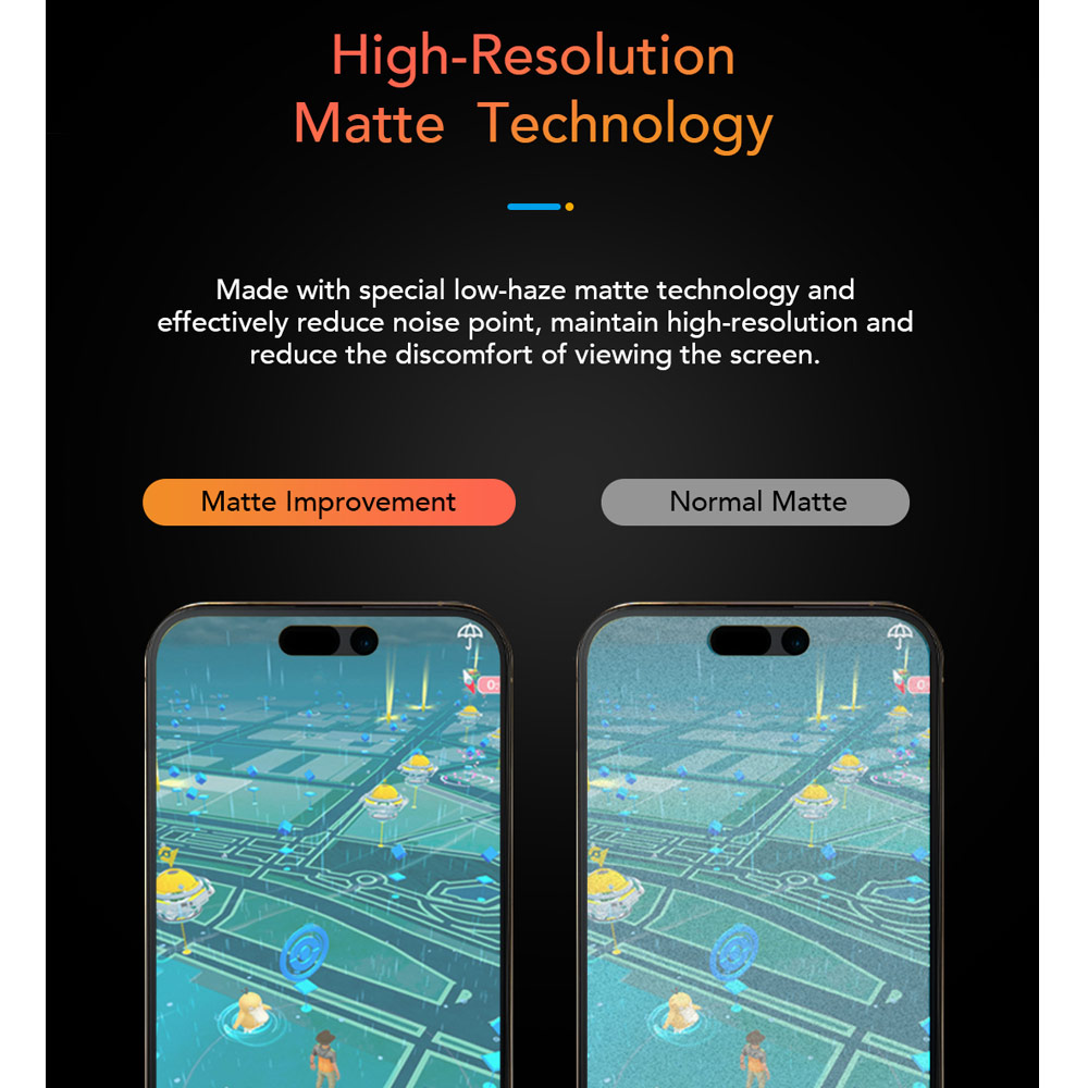Picture of Apple iPhone Air 6.5 Screen Protector | Hoda Anti Glare Full Coverage Tempered Glass Screen Protector for iPhone Air 6.5 (Matte)