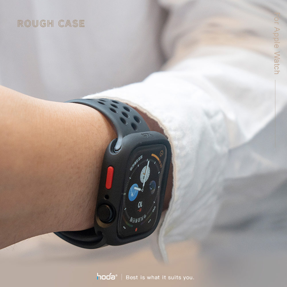 Picture of Apple Watch 45mm Case | Hoda Rough Case Apple Watch 45mm Series 7 Protection Case (Light Blue)