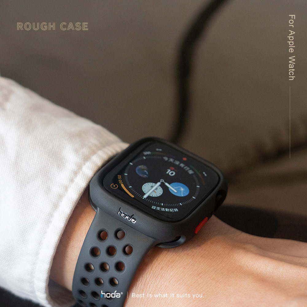 Picture of Apple Watch 45mm Case | Hoda Rough Case Apple Watch 45mm Series 7 Protection Case (Light Blue)