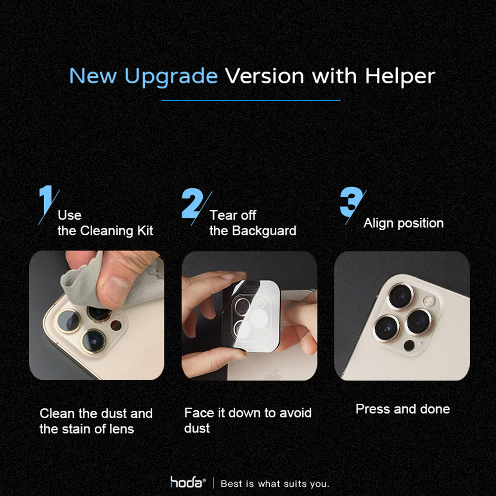 Picture of Apple iPhone 14 Plus 6.7  | Hoda Sapphire Lens Protector for iPhone 14 6.1 iPhone 14 Plus 6.7  (2PCS Blue)