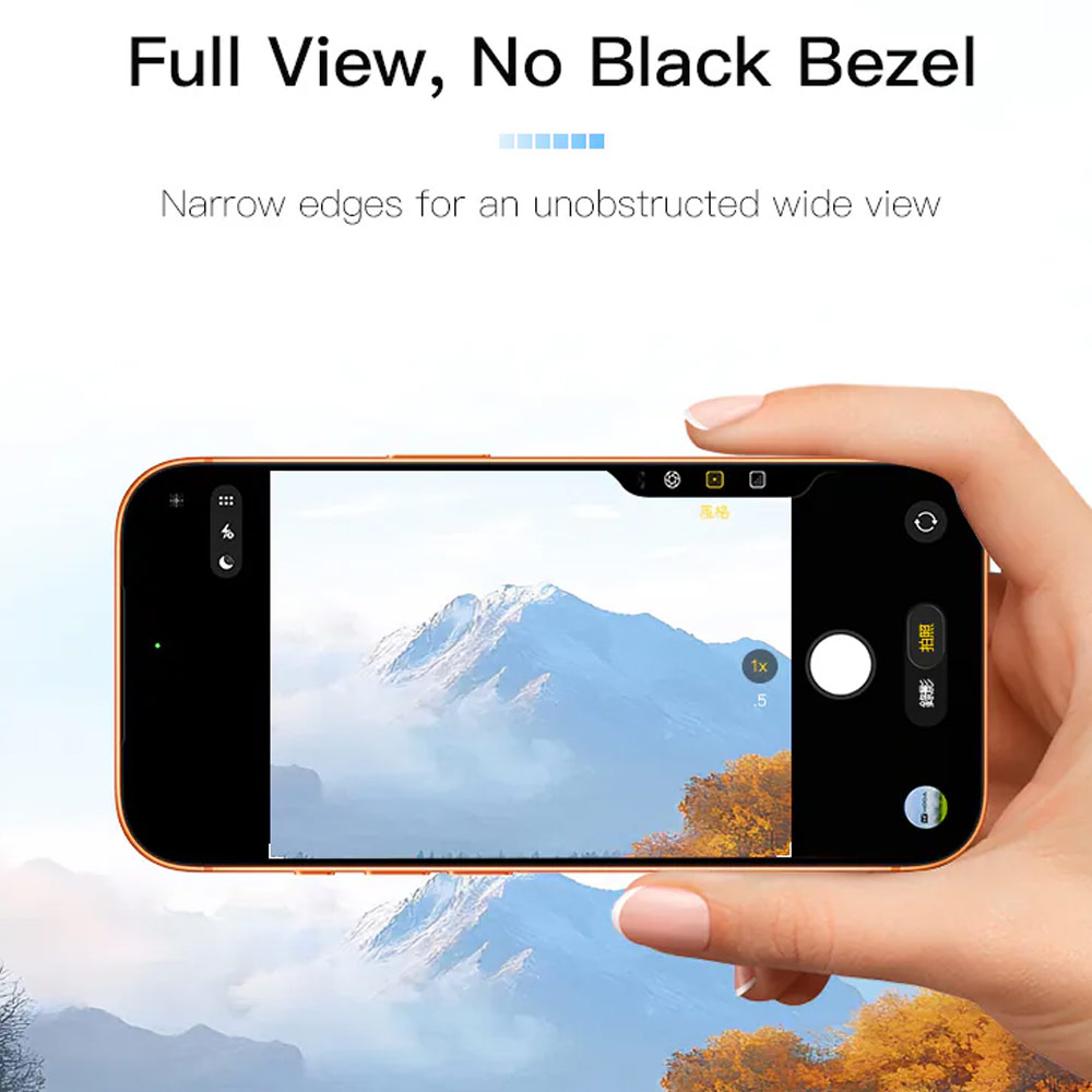 Picture of Apple iPhone 18 Pro Screen Protector | Hoda Full Coverage Tempered Glass Screen Protector for iPhone 18 Pro with Dust-Free Helper - Privacy 4 ways