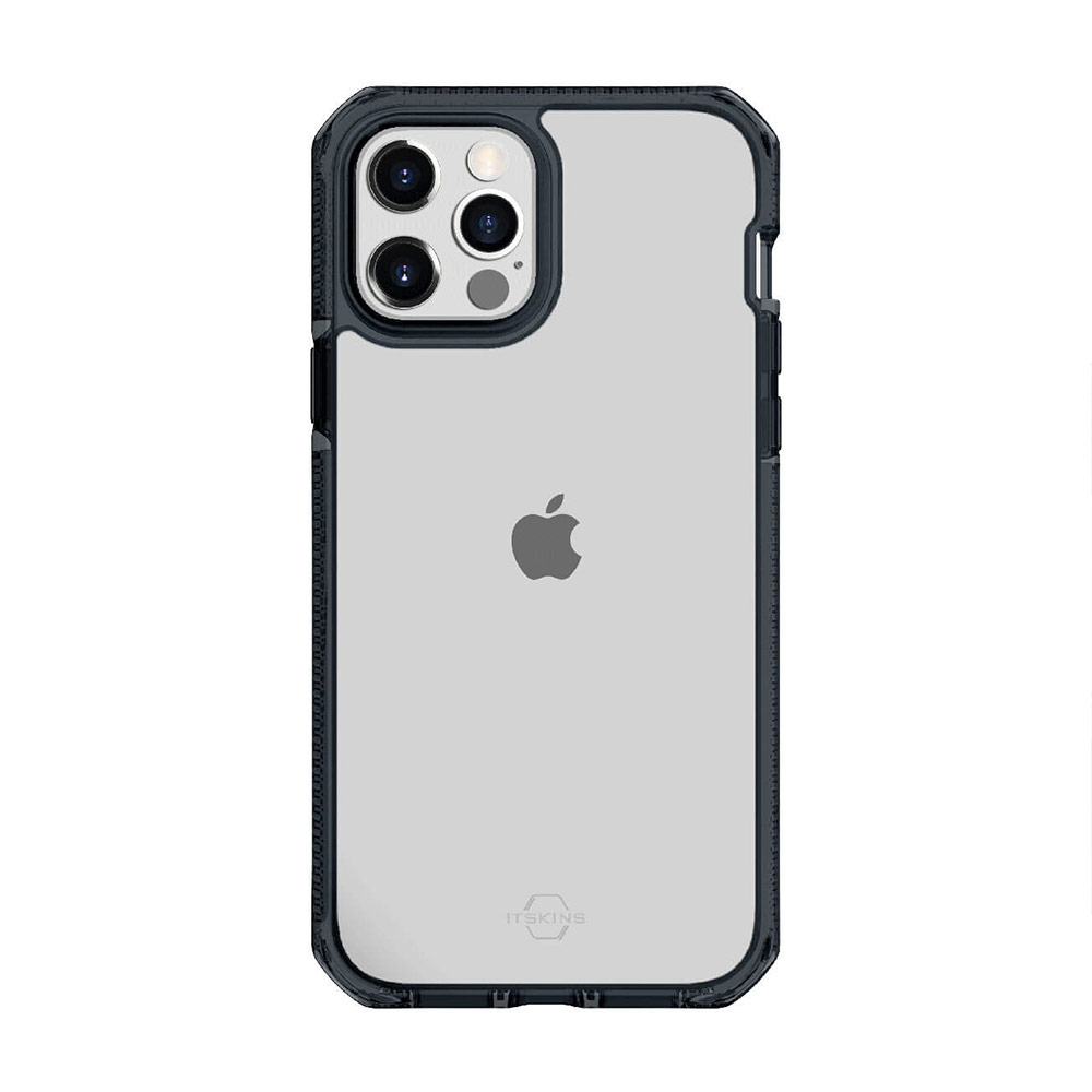 Picture of Apple iPhone 12 Pro Max 6.7 Case | ITSKINS SUPREME CLEAR  ANTIMICROBIAL Certified Extreme Impact Protection Case for Apple iPhone 12 Pro Max 6.7 (Smoke Transparent)