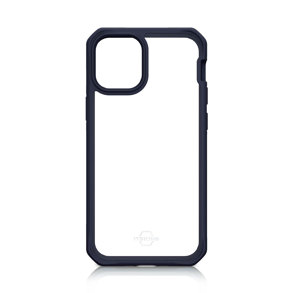 Picture of Apple iPhone 12 6.1 Case | ITSKINS HYBRID SOLID ANTIMICROBIAL Certified Antishock Protection Case for Apple iPhone 12 iPhone 12 Pro 6.1 (Plain Black transparent)