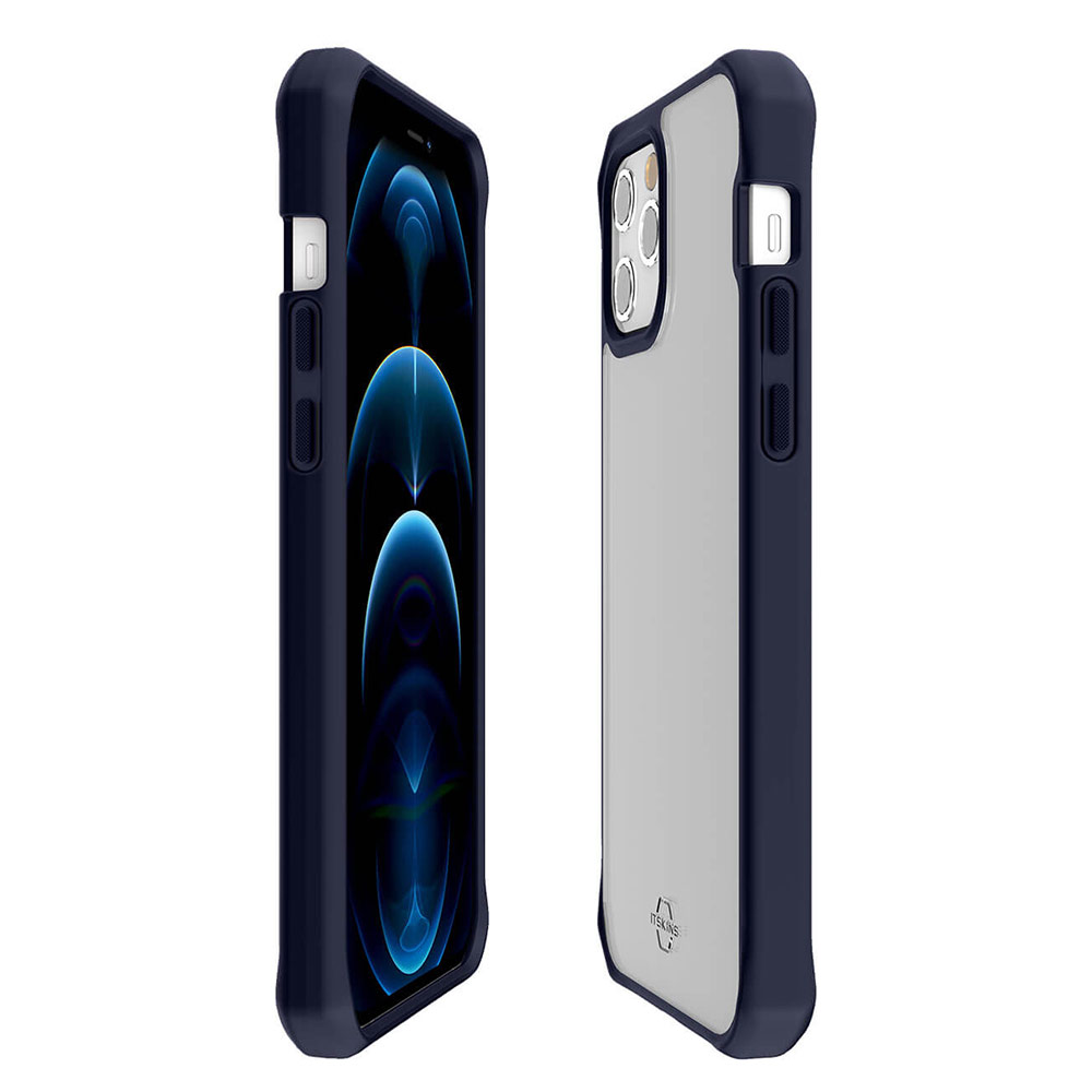 Picture of Apple iPhone 12 6.1 Case | ITSKINS HYBRID SOLID ANTIMICROBIAL Certified Antishock Protection Case for Apple iPhone 12 iPhone 12 Pro 6.1 (Plain Black transparent)