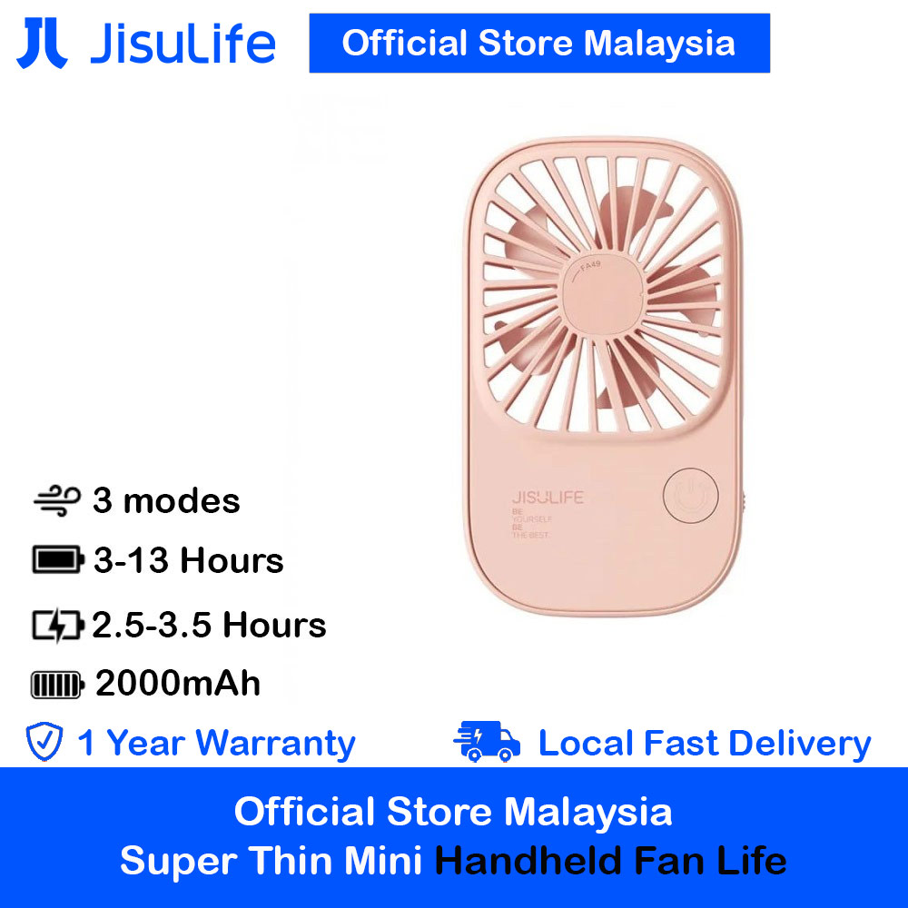 Picture of Jisulife Malaysia Handheld Fan Ultra Thin Mini Fan Small Portable Fan USB Rechargeable Personal Lash Fan with 3 Speeds for Office Outdoor Travel (Pink) Red Design- Red Design Cases, Red Design Covers, iPad Cases and a wide selection of Red Design Accessories in Malaysia, Sabah, Sarawak and Singapore 