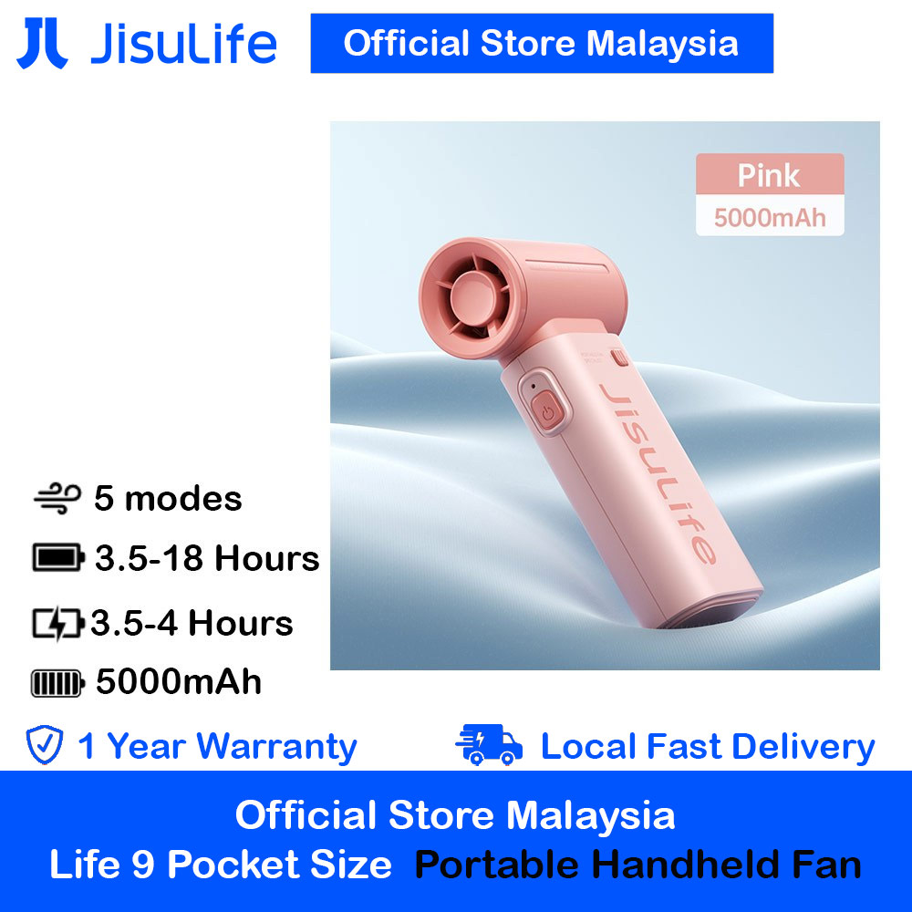 Picture of Jisulife Malaysia Life9 Handheld Fan Ultra Mini Compact Small Pocket Size Portable Handheld Fan Kipas Pegang Tangan Angin Kuat (5000mah Pink) Red Design- Red Design Cases, Red Design Covers, iPad Cases and a wide selection of Red Design Accessories in Malaysia, Sabah, Sarawak and Singapore 